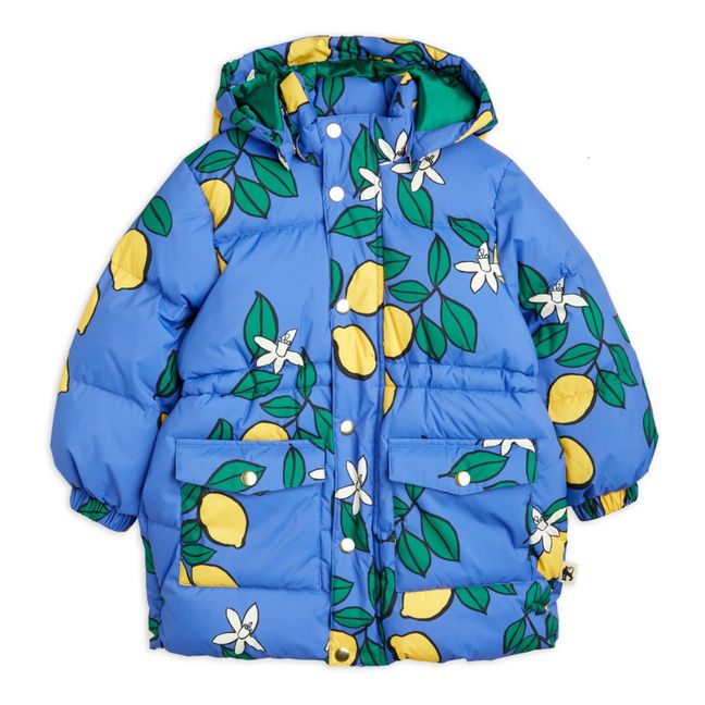Doudoune Polyester Recyclé Citron | Bleu