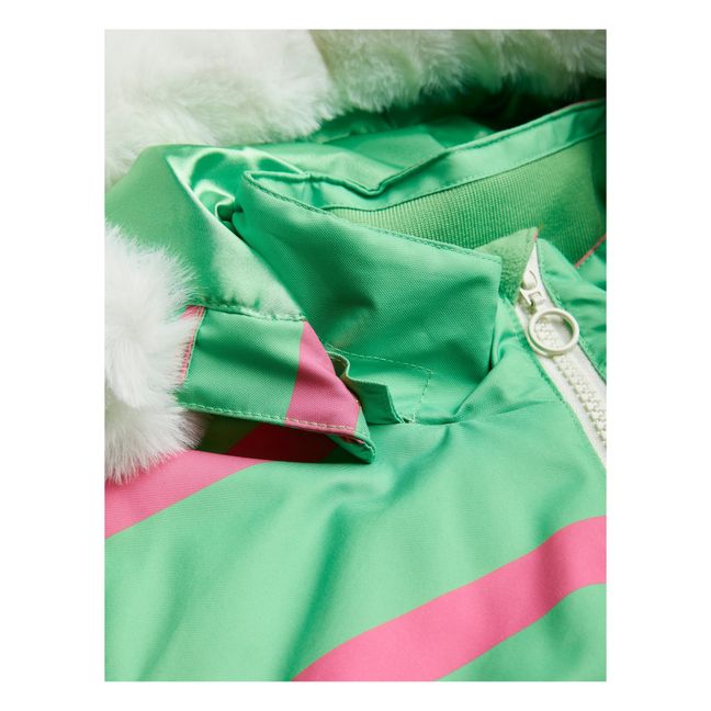 Doudoune Ski Polyester Recyclé Rayé | Verde