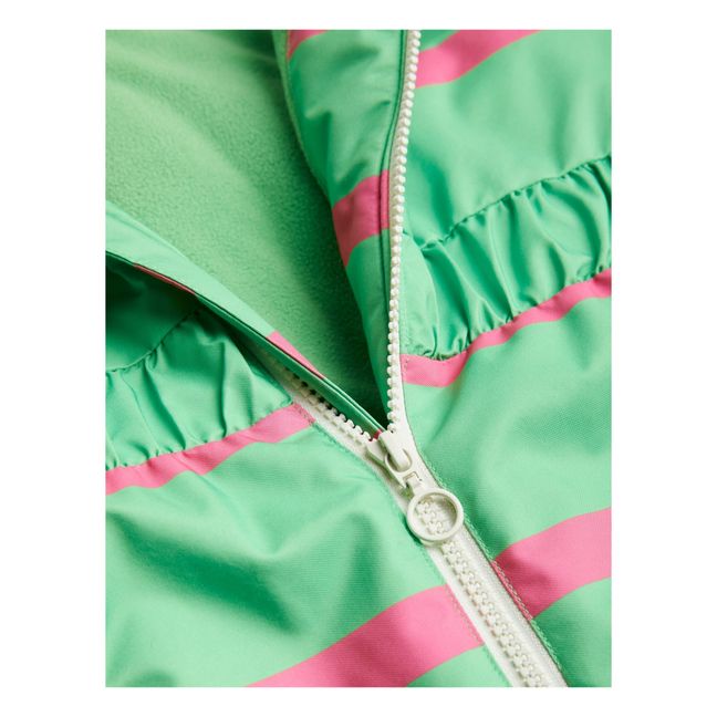 Doudoune Ski Polyester Recyclé Rayé | Vert