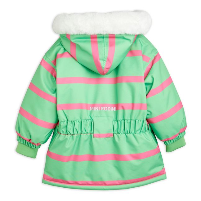 Doudoune Ski Polyester Recyclé Rayé | Verde