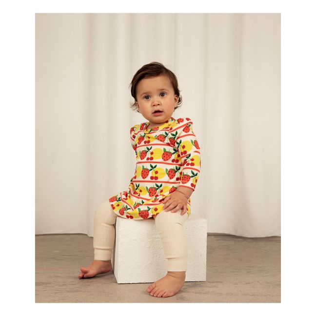 Robe Jersey Bio Fruits | Blanc
