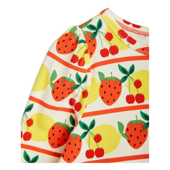 Robe Jersey Bio Fruits | Blanc