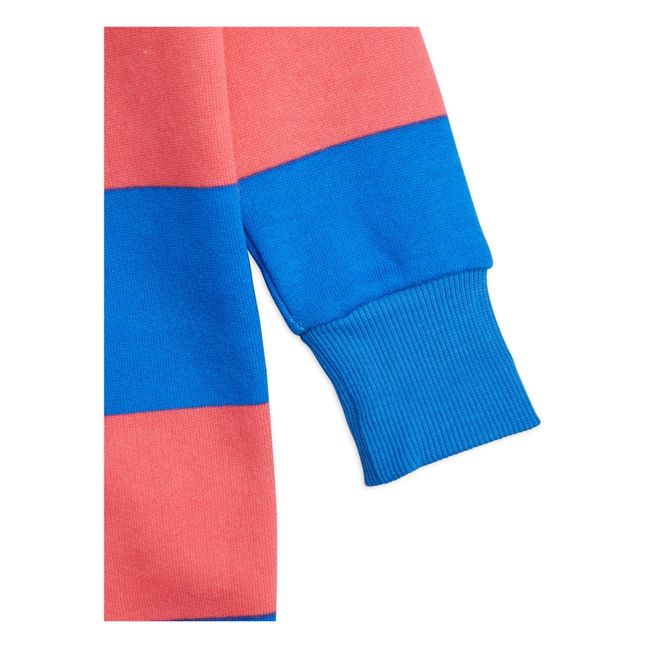 Combinaison Capuche Coton Bio Rayée | Rose
