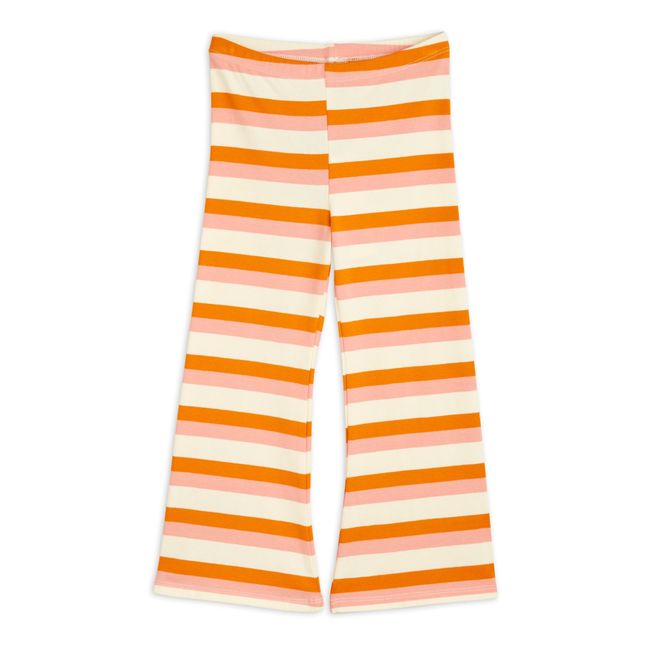 Pantalon Jersey Bio Rayé | Albaricoque