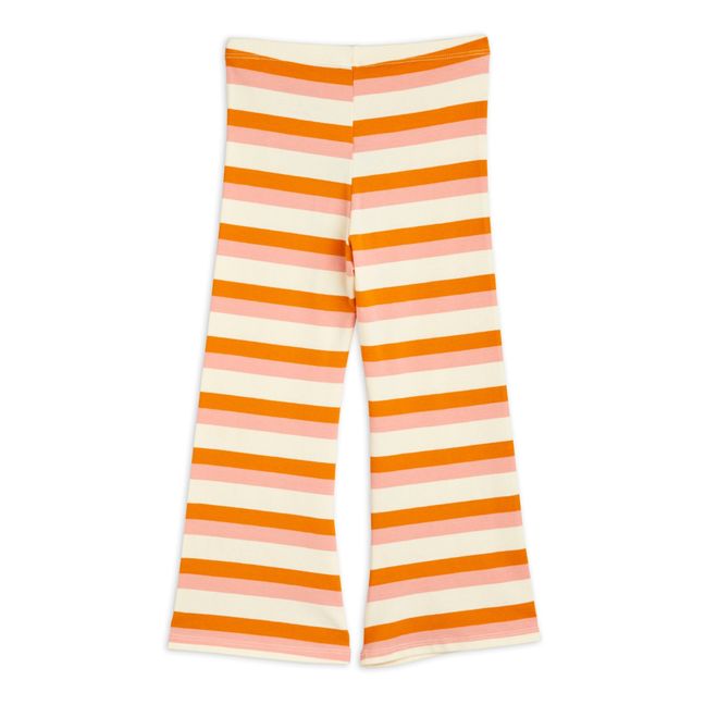 Pantalon Jersey Bio Rayé | Abricot