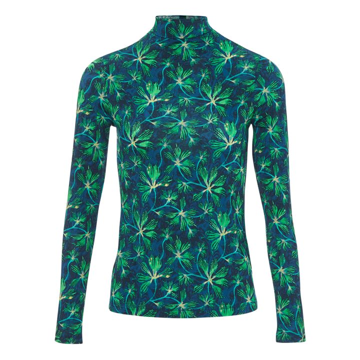 Aurelia Camiseta de cuello alto | Azul verde- Imagen del producto n°0