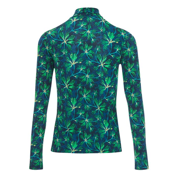 Aurelia Camiseta de cuello alto | Azul verde- Imagen del producto n°1