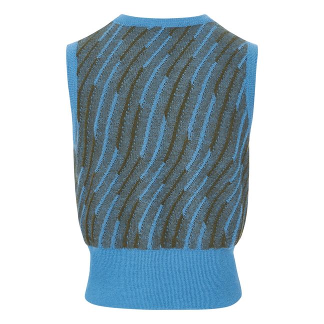 Selby Alpaca Sleeveless Sweater | Blue