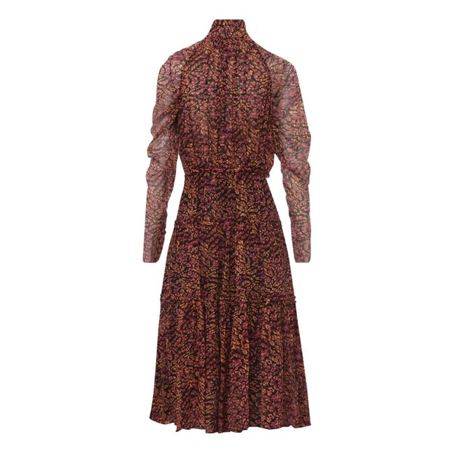Vestido Idalia de seda | Granate