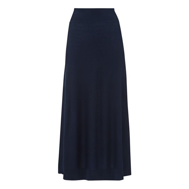Jupe Easton Laine Mérinos Extra Fine | Navy blue