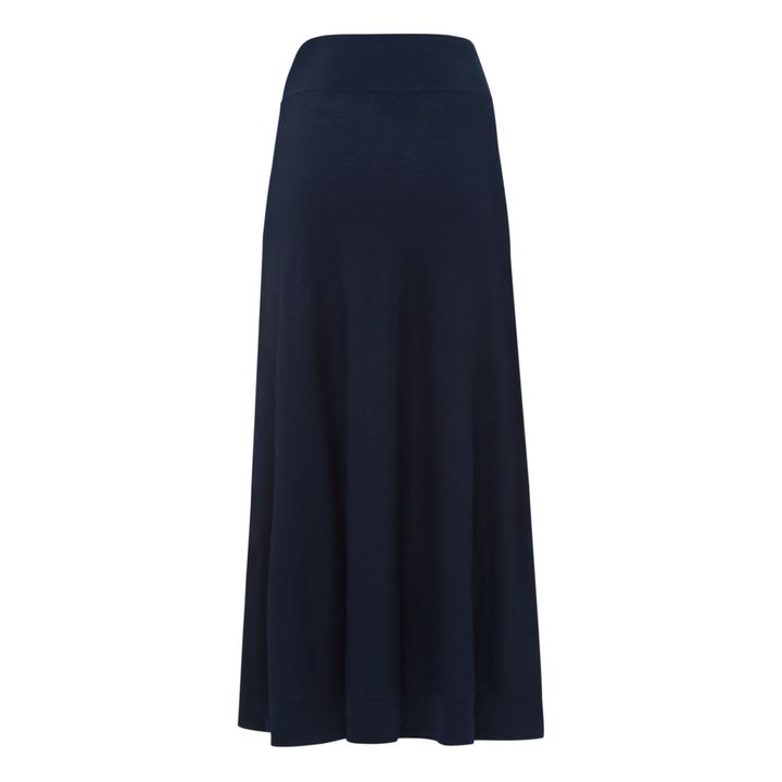 Laurence Bras - Easton Extra Fine Merino Wool Skirt - Navy blue | Smallable