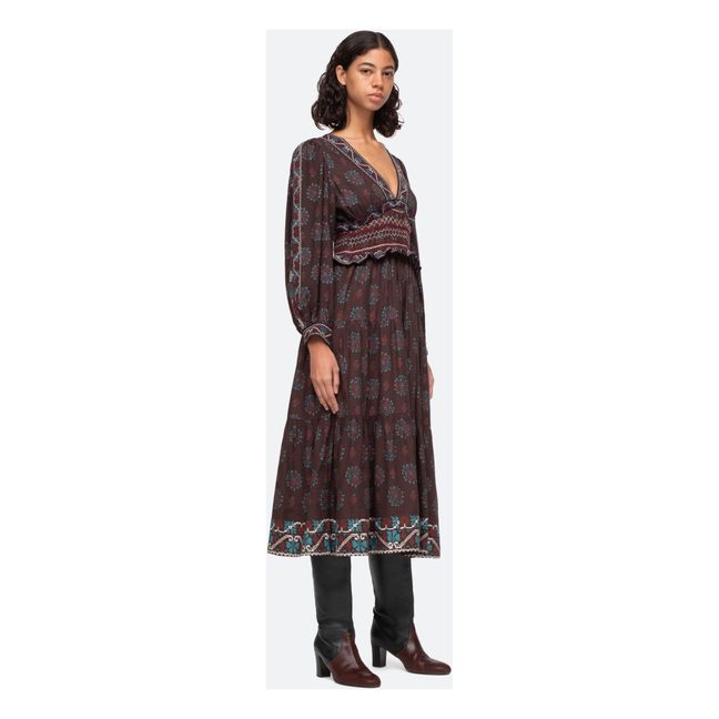 Ellabeth Embroidered Dress | Marrón
