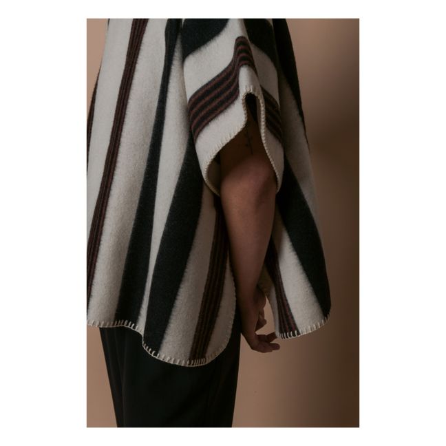 Poncho largo Pies Negros Lana reciclada | Crudo