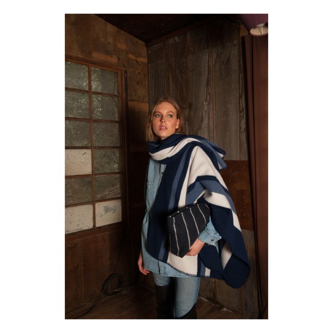 Cape Poncas aus recycelter Wolle | Navy