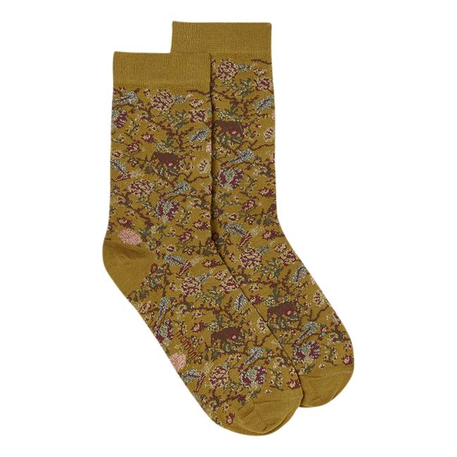 Arthur Jacquard socks | Honey