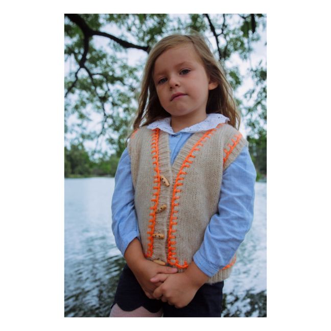 Esclusiva Stella Pardo x Smallable - Gilet Bambina Lea | Arancione