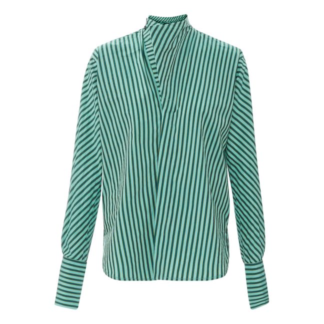 Sienna Stripes Blouse | Green