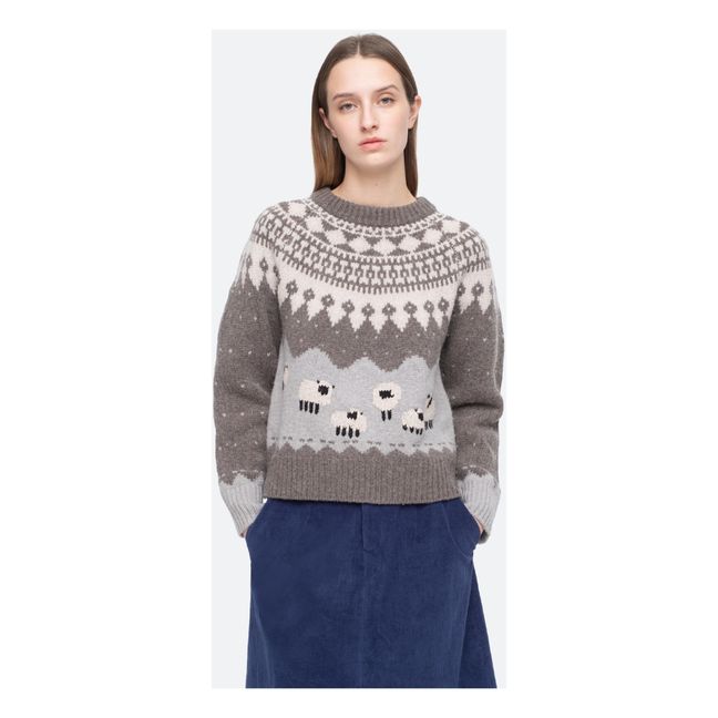 Anja Merino Wool Jumper | Gris