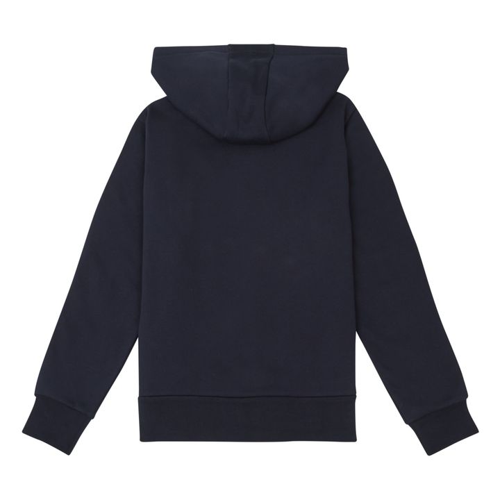 Striped Zip Hoodie | Navy blue- Product image n°2