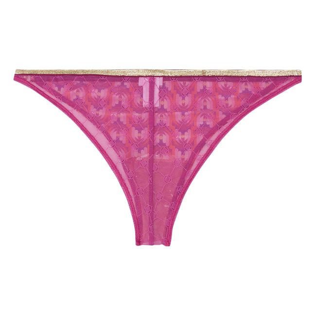 Tanga Théa Imprimé | Rouge framboise