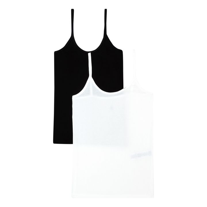 Lote de 2 camisetas de tirantes - Colección Mujer  | Blanco- Imagen del producto n°0