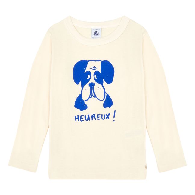 Camiseta con estampado de perro | Beige