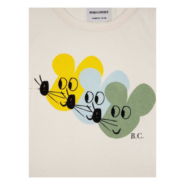 In esclusiva per Bobo Choses x Smallable - Maglietta in cotone biologico Mouse | Ecru