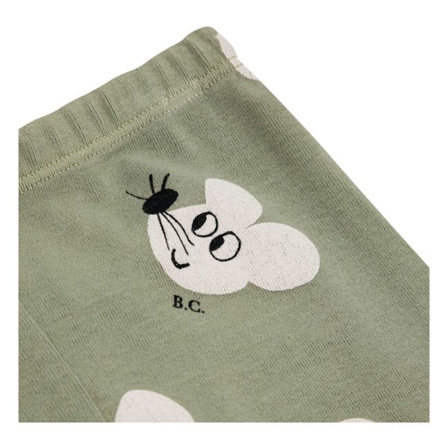 Exclusivité Bobo Choses x Smallable - Legging Coton Bio Souris  | Sauge