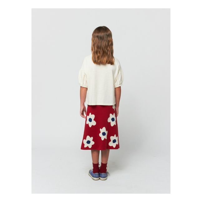 Exclusivité Bobo Choses x Smallable - Jupe Maille Fleurs | Rouge