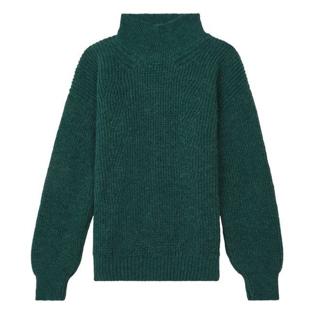 Baby Alpaka Pullover Magali | Chromgrün