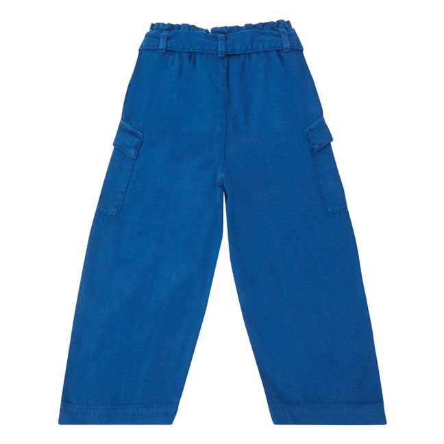 Pantaloni a gamba larga in Lyocell | Blu