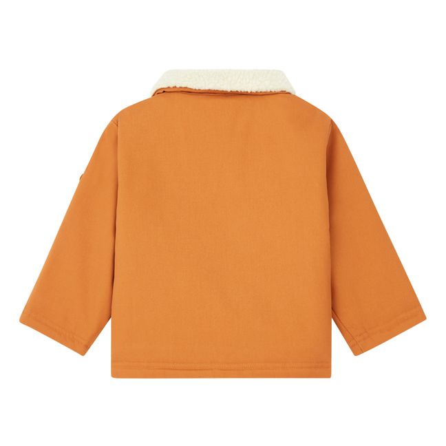 Kurze gefütterte Sherpa-Jacke | Kamelbraun