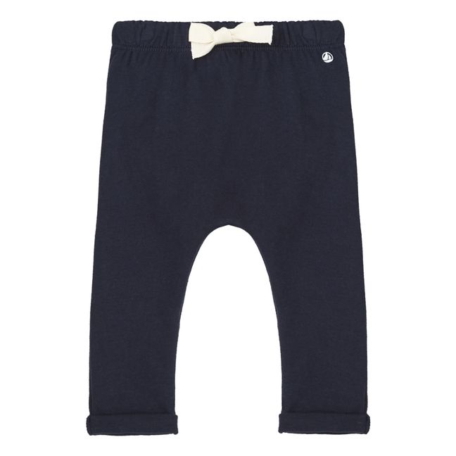 Pantalon Jersey Coton Bio | Bleu marine