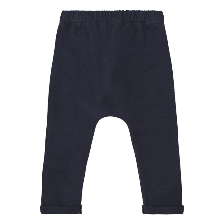Pantalones de punto de algodón ecológico | Azul Marino- Imagen del producto n°2