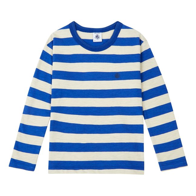 Gestreiftes Jersey-T-Shirt | Blau