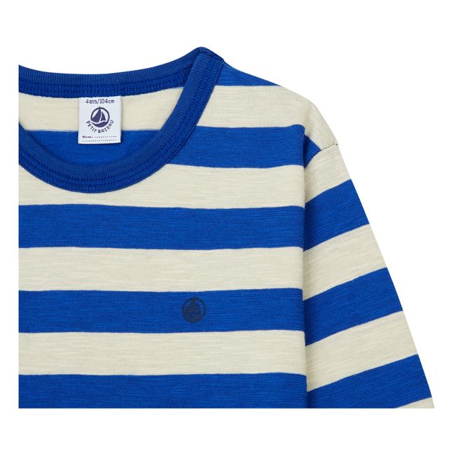 Gestreiftes Jersey-T-Shirt | Blau