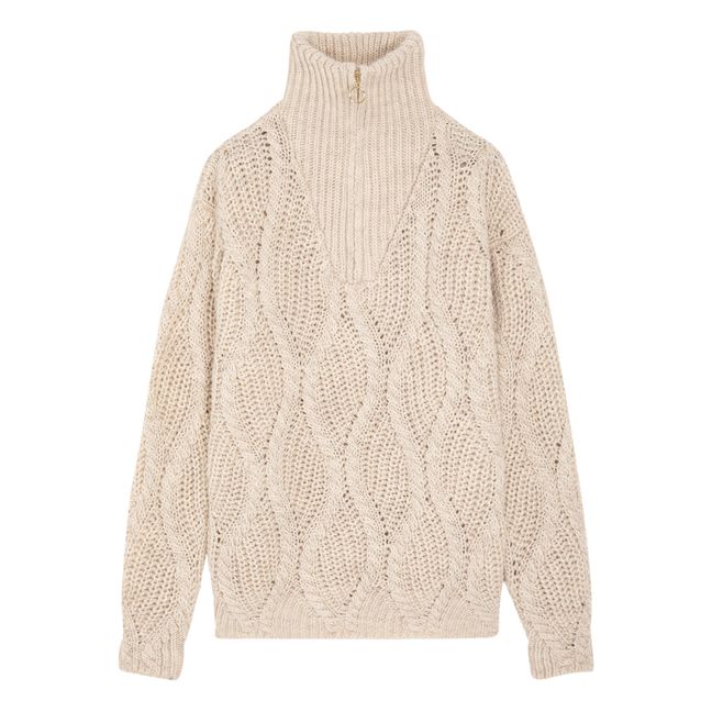 Larry Braided Virgin Wool Sweater | Ecru