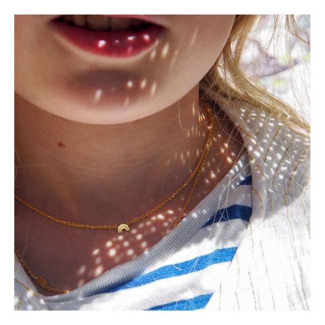 Collar arco iris | Dorado