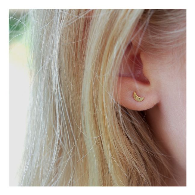 Boucles d'oreilles Asymétriques Lune | Dorato