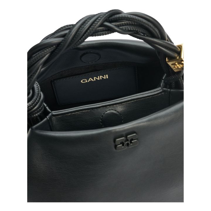Tasche Ganni Bou Recyceltes Leder | Schwarz- Produktbild Nr. 6