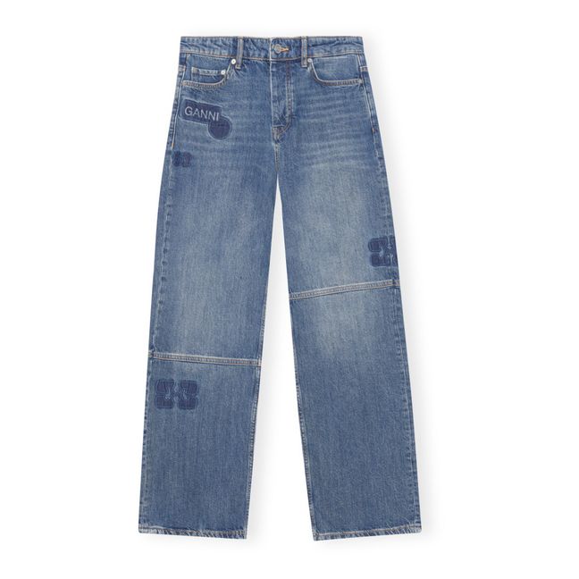 Jeans patch in cotone organico Izey | Washed Blue