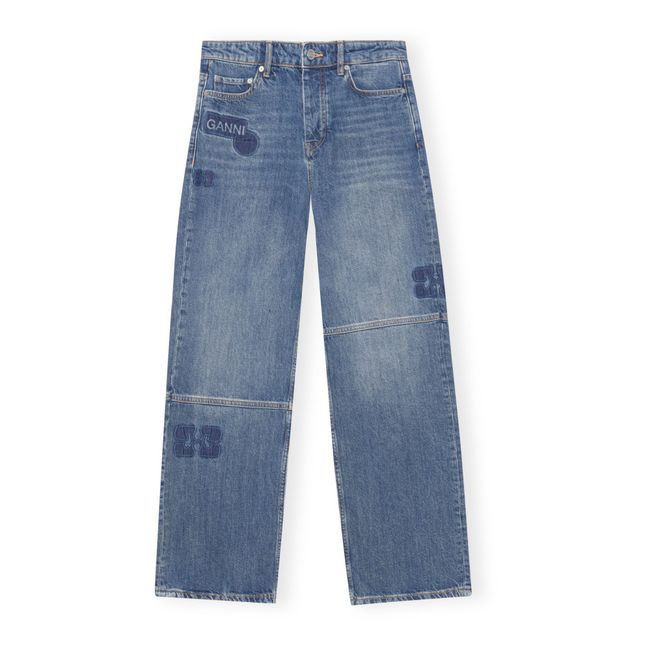 Jean Patch Izey Coton Bio | Washed Blue