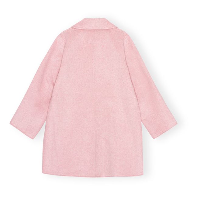Manteau Midi Laine Recyclée | Pink