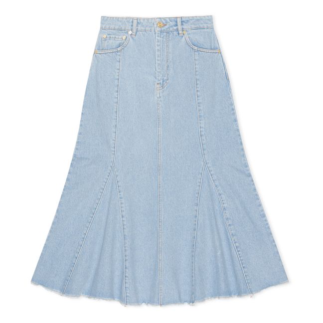Jupe Peplum Denim | Light Blue