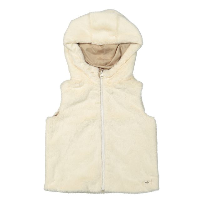 Wollmantel mit Pelzbesatz Lynn | Beige