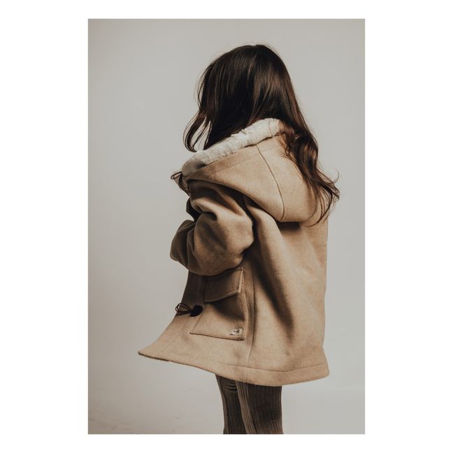 Lynn Fur-Lined Wool Coat | Beige