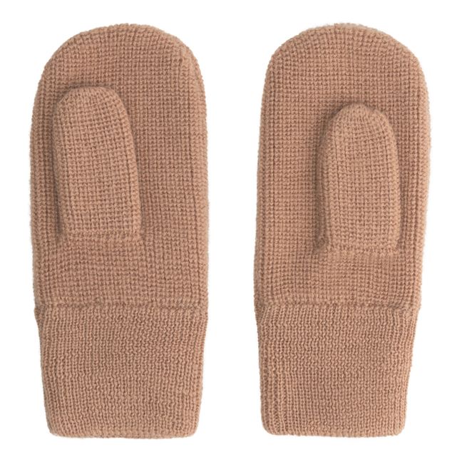 Knitted Mittens | Camel