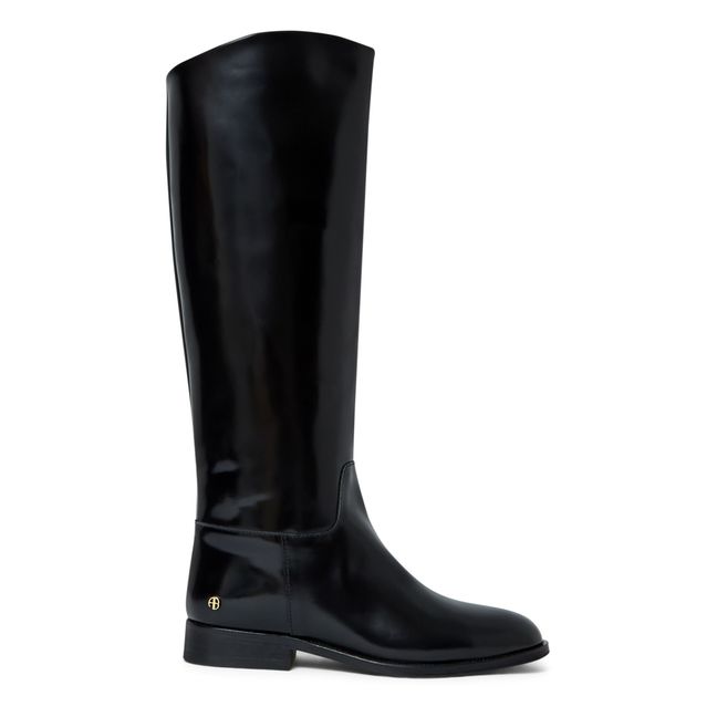 Kari Leather Cavalier Boots | Black