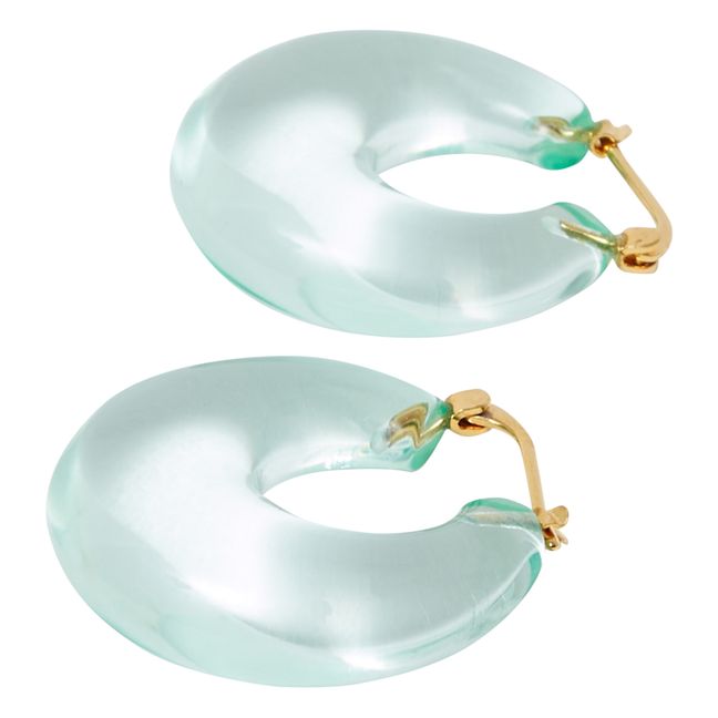 Boucles d'Oreilles Grass | Vert Menthe