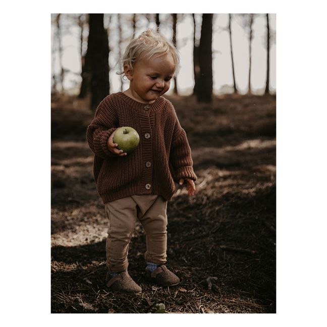 Cardigan Coton Bio Maille | Brun roux